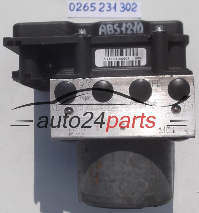 POMPE HYDRAULIQUE ET CALCULATEUR dABS BOSCH 0 265 231 302, 0265231302, 96 468 287 80, 9646828780, 0 265 800 390, 0265800390