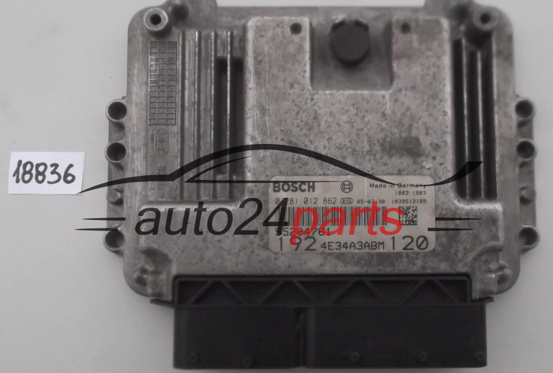 KOMPUTER STEROWNIK SILNIKA FIAT ALFA ROMEO 1.9 JTD BOSCH 0 281 012 862, 55204761