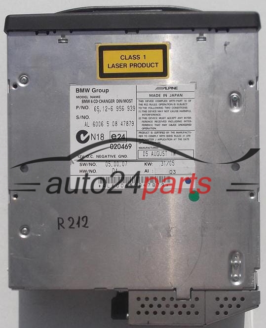 RADIO CD ZMIENIARKA BMW 65.12-6 956 939 