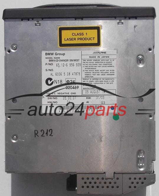 RADIO CD ZMIENIARKA BMW 65.12-6 956 939 