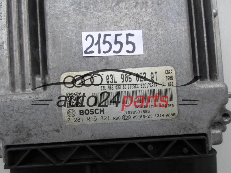 AUDI A3 2.0 TDI BOSCH 0 281 015 821, 0281015821, 03L 906 022 QT, 03L906022QT, EDC17CP14