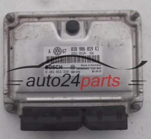 ECU CENTRALITA DE MOTOR VW VOLKSWAGEN GOLF 1.9 TDI 038906019KJ, 038 906 019 KJ, BOSCH 0 281 011 216, 0281011216, DIESEL EDC15P+ 5256