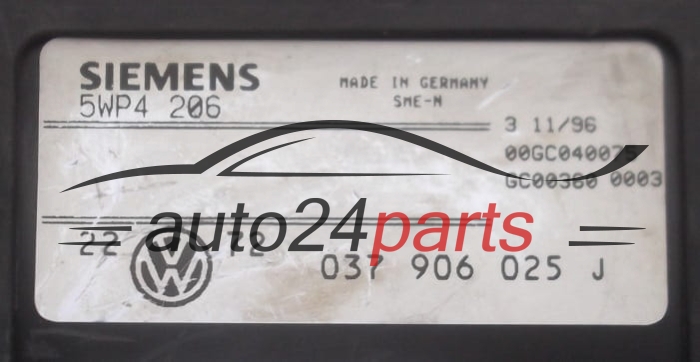 MOTORSTEUERGERÄT ECU STEUERGERÄT  VW VOLKSWAGEN GOLF 1.6 SIEMENS 5WP4206, 037 906 025 J