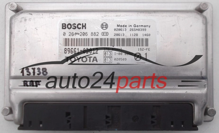 KOMPUTER STEROWNIK SILNIKA TOYOTA YARIS 1.0, BOSCH 0 261 206 882, 0261206882, 89661-0D011, 896610D011, 89661-0D012, 896610D012