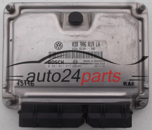 KOMPUTER STEROWNIK SILNIKA SKODA FABIA VW VOLKSWAGEN POLO 1.9 TDI 038906019LA