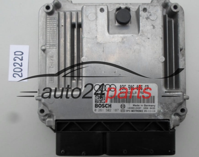 KOMPUTER STEROWNIK SILNIKA AUDI 1.6 BOSCH 0 261 S02 187, 0261S02187, 03C 906 056 CP, 03C906056CP, MED9.5.10