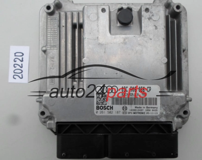 KOMPUTER STEROWNIK SILNIKA AUDI 1.6 BOSCH 0 261 S02 187, 0261S02187, 03C 906 056 CP, 03C906056CP, MED9.5.10