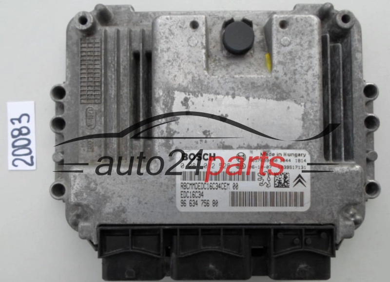 KOMPUTER STEROWNIK SILNIKA PEUGEOT 206 1.4 HDI BOSCH 0 281 012 528, 0281012528, 96 634 756 80, 9663475680, 9657699480 EDC16C34 