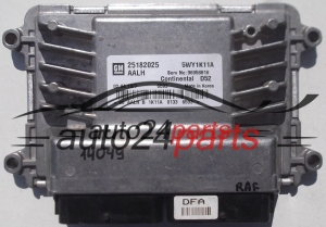 ECU CENTRALITA DE MOTOR CHEVROLET SPARK CONTINENTAL D52 5WY1K11A, GM 25182025 AALH, 96958816