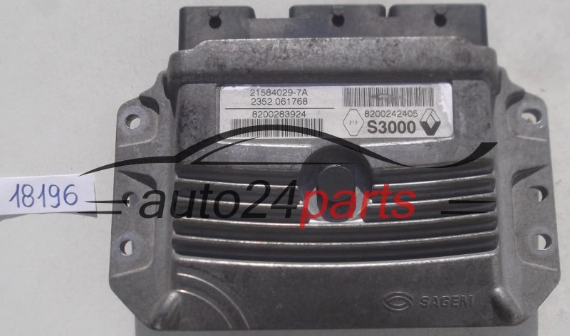 KOMPUTER STEROWNIK SILNIKA RENAULT MEGANE SCENIC SAGEM 21584029-7A, 215840297A, 8200283924, 8200242405