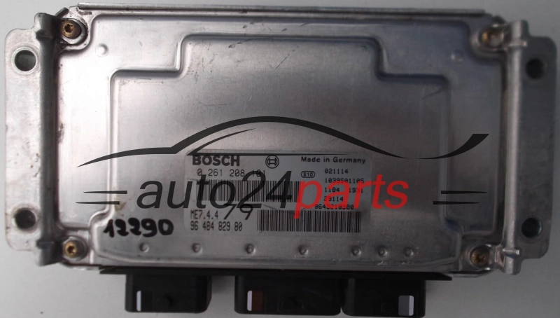 KOMPUTER STEROWNIK SILNIKA CITROEN, PEUGEOT 206 1.6 16V, BOSCH 0 261 208 101, 0261208101, 96 484 829 80, 9648482980, ME7.4.4 79