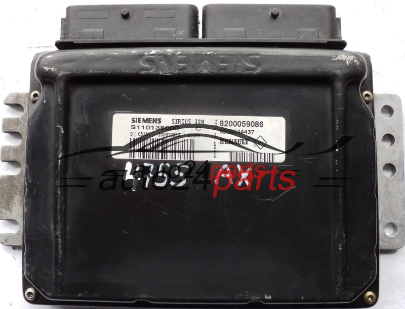 KOMPUTER STEROWNIK SILNIKA RENAULT MEGANE 1.6 SIRIUS 32N SIEMENS S110138000B, S110138000C, 8200059086, 8200044437