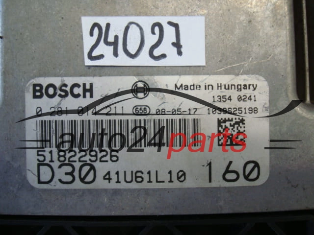 KOMPUTER STEROWNIK SILNIKA FIAT DUCATO 3.0 JTD BOSCH 0 281 014 211, 0281014211, 51822926
