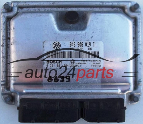MOTORSTEUERGERÄT ECU STEUERGERÄT SEAT AROSA VW VOLKSWAGEN LUPO 1.4 TDI AMF 045 906 019 T, 045906019T, BOSCH 0 281 001 804, 0281001804, 28SA4606