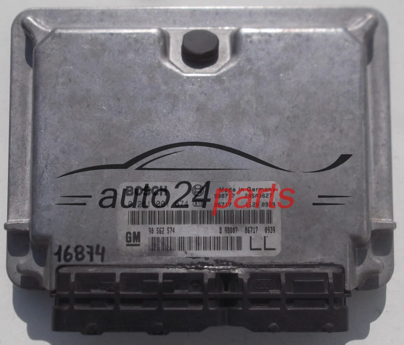 CALCULATEUR MOTEUR OPEL ASTRA VECTRA ZAFIRA 2.0 BOSCH 0 281 001 674, 0281001674, GM 90 562 574 LL, 90562574LL, 90562574 