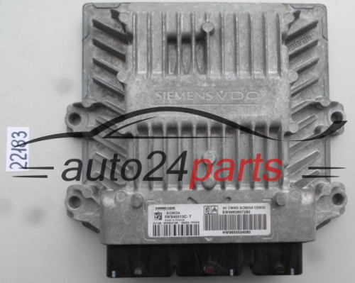 CALCULATEUR MOTEUR CITROEN PEUGEOT 2.0 HDI 5WS40313C-T, 5WS40313CT, 9663607280, 9655534080, SID803A