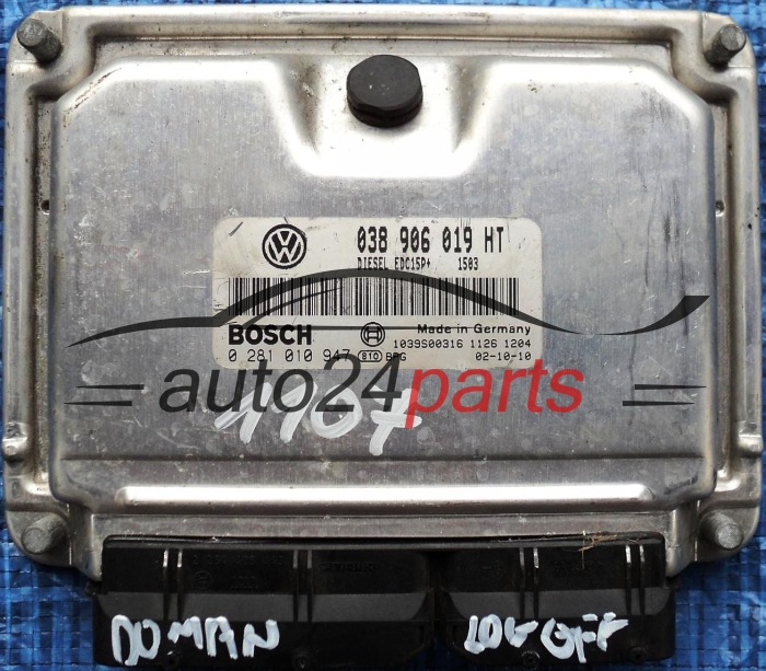 ECU CENTRALITA DE MOTOR SEAT IBIZA 1.9 TDI 038906019HT, BOSCH 0281010947, 1039S00316