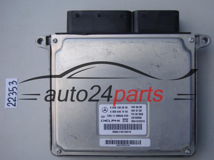 KOMPUTER STEROWNIK SILNIKA MERCEDES 2.2 CDI A 646 150 25 34, A6461502534, 28158986, R0412C031K, CRD.11