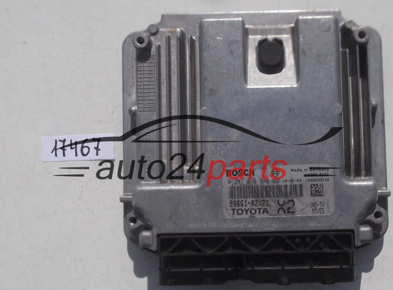 CALCULATEUR MOTEUR TOYOTA AURIS 1.4 D4D BOSCH 0 281 016 348