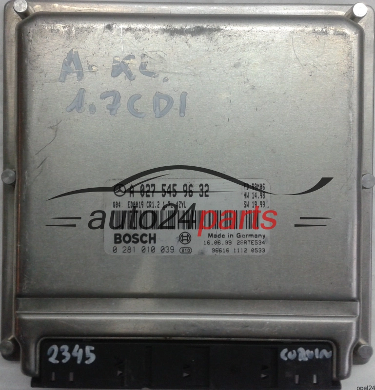 calculateur moteur pour mercedes w164 a-klass 170 cdi