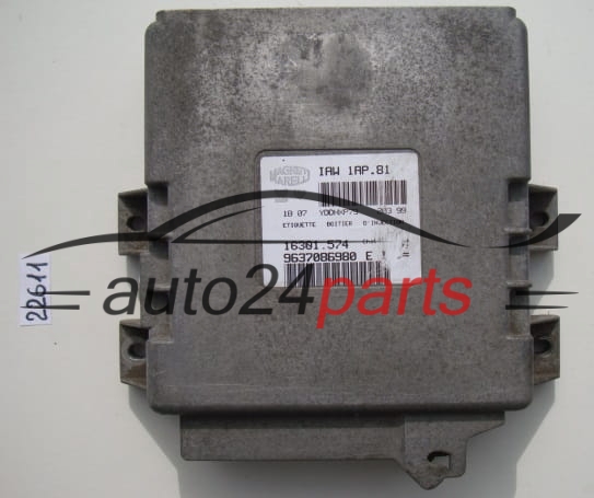 KOMPUTER STEROWNIK SILNIKA PEUGEOT 206 1.4 Magneti Marelli IAW 1AP.81, IAW1AP81, 16301.574, 16301574, 9637086980