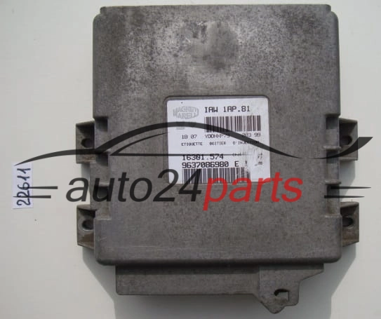 KOMPUTER STEROWNIK SILNIKA PEUGEOT 206 1.4 Magneti Marelli IAW 1AP.81, IAW1AP81, 16301.574, 16301574, 9637086980