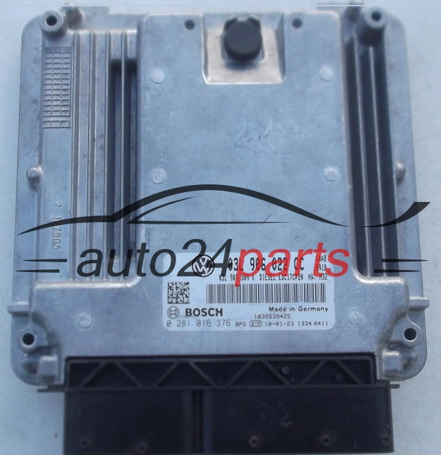 CALCULATEUR MOTEUR VOLKSWAGEN T5 T6 2.0 TDI BOSCH 0 281 016 376, 0281016376, 03L 906 022 CC, 03L906022CC, 03L907309K, EDC17CP20