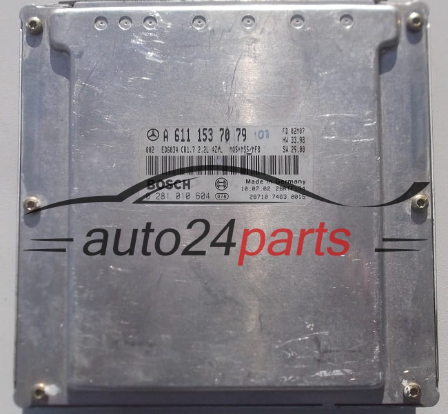 CALCULATEUR MOTEUR MERCEDES VIANO 2.2 CDI BOSCH 0 281 010 604,  A 611 153 70 79