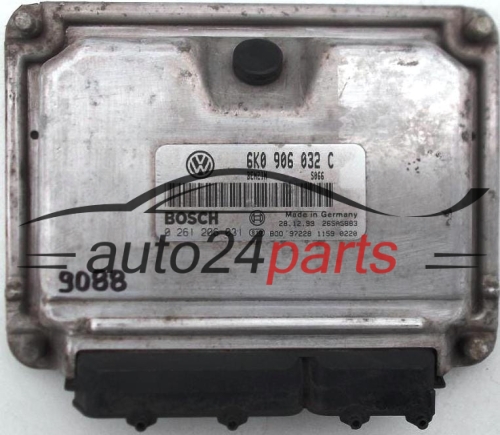 KOMPUTER STEROWNIK SILNIKA SEAT IBIZA CORDOBA VARIO 1.4 MPI 6K0 906 032 C, 6K0906032C, BOSCH 0 261 206 031, 0261206031, 26SA5883