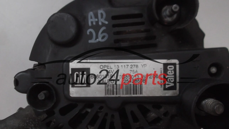 ALTERNATOR 1.3 CDTI Z13DTH OPEL ASTRA H 13117278 YP, 6204180 VALEO 2542850B, 75A