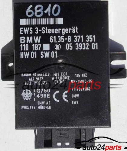 MOTORSTEUERGERÄT ECU STEUERGERAT EWS BMW E38 61.35-8 371 351, 61358371351, 05 3932 01, 05393201 