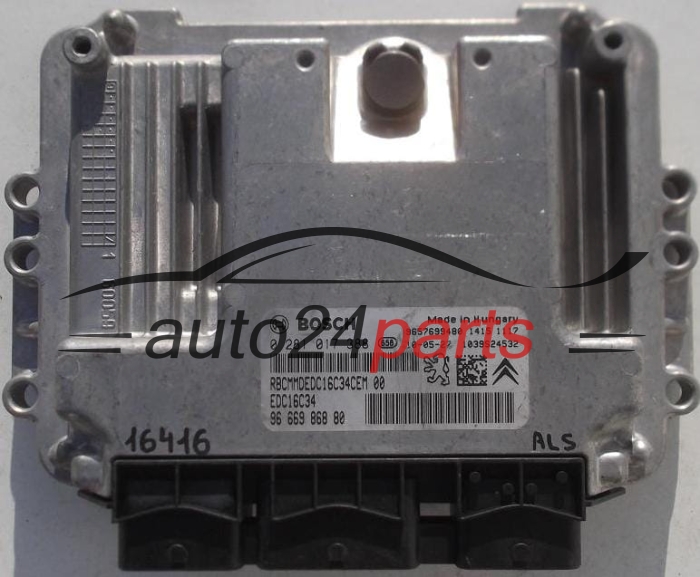 MOTORSTEUERGERÄT ECU STEUERGERAT CITROEN PEUGEOT 1.4 HDI BOSCH 0 281 017 388, 0281017388, 96 669 868 80, 9666986880