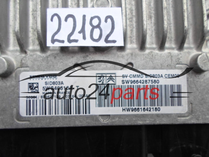 CENTRALITA DE MOTOR CITROEN 2.0 HDI 5WS40616A-T, 5WS40616AT, 9661642180, 9664287580, SID803A