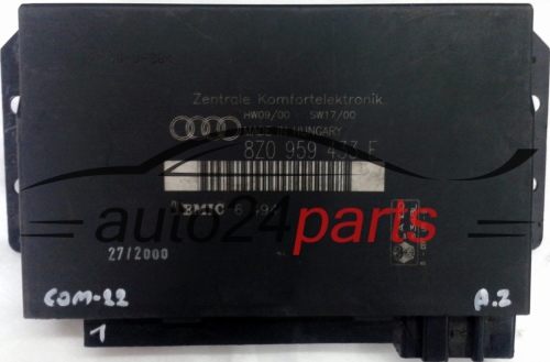 CENTRALKA MODUL STEROWNIK KOMFORTU 8Z0959433E, 8Z0 959 433 E AUDI A2- 