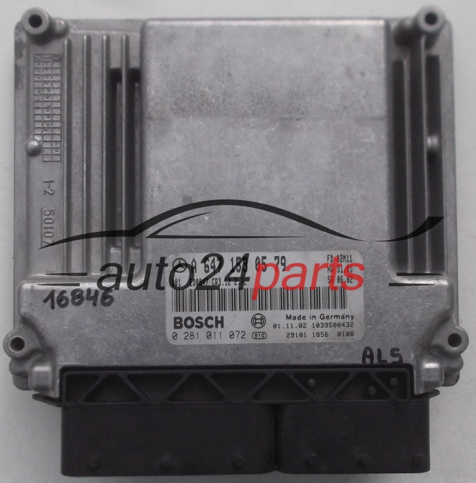 MOTORSTEUERGERÄT ECU STEUERGERAT MERCEDES W211 E270 2.7 CDI BOSCH 0 281 011 072, 0281011072, A 647 153 05 79, A6471530579, 6471530579