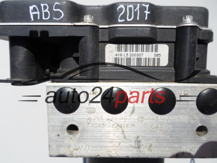 BOMBA HIDRAULICA Y CENTRALITA ABS SMART FORTWO BOSCH 0 265 235 467,  A4514200575