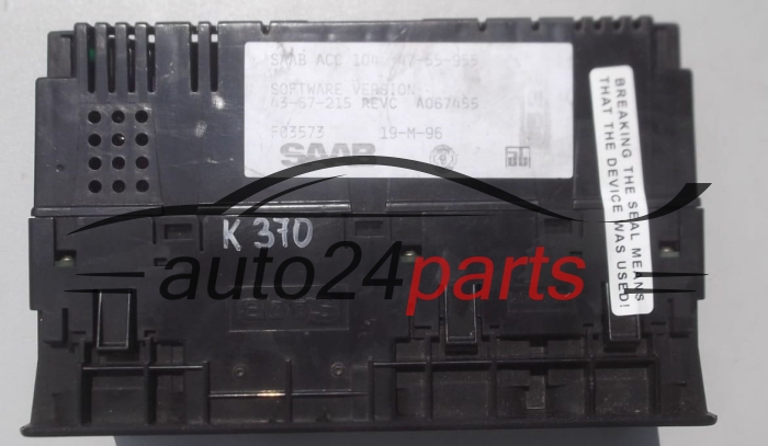 MANDO DE CALEFACCION AIRE ACONDICIONADO CLIMATRONIC SAAB 900 A067455, F03573