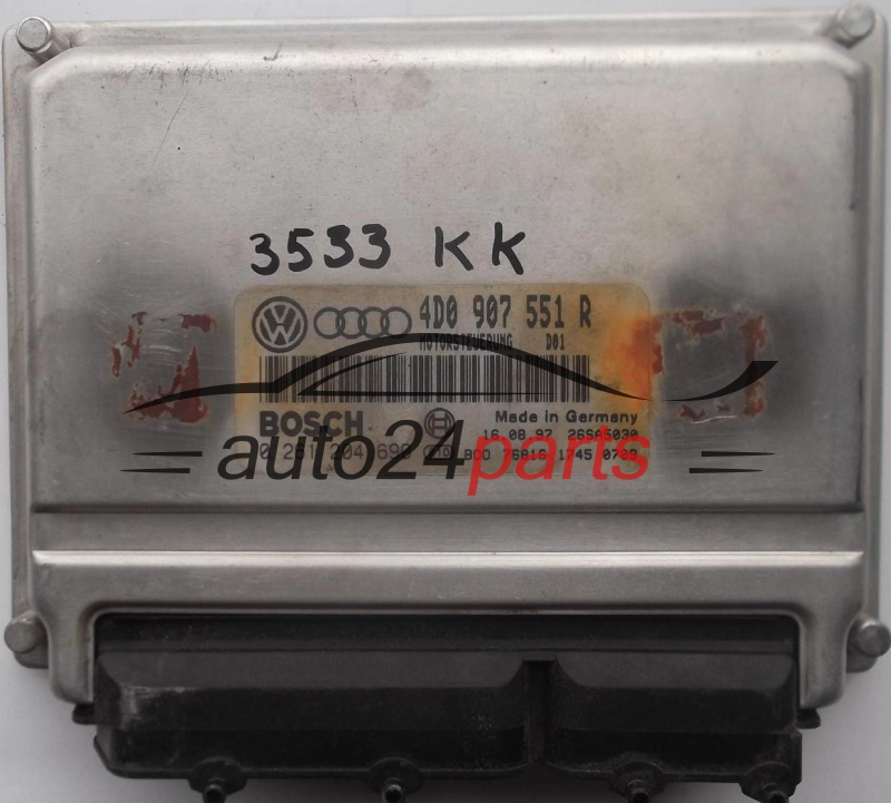 KOMPUTER STEROWNIK SILNIKA AUDI A4 A6 VW VOLKSWAGEN PASSAT 2.8 V6 30V 4D0907551R, 4D0 907 551 R, BOSCH 0261204690, 0 261 204 690, MOTORSTEUERUNG D01 26SA5030