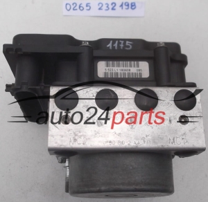 POMPE HYDRAULIQUE ET CALCULATEUR d'ABS DACIA LOGAN SANDERO BOSCH 0 265 232 198, 0265232198, 8200 756 095, 8200756095, 0 265 800 584, 0265800584