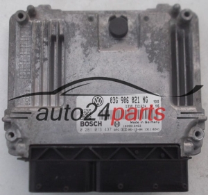 MOTORSTEUERGERÄT ECU STEUERGERÄT  VOLKSWAGEN PASSAT 1.9 TDI BOSCH 0 281 013 437, 0281013437, 03G 906 021 NG, 03G906021NG, EDC16U34 