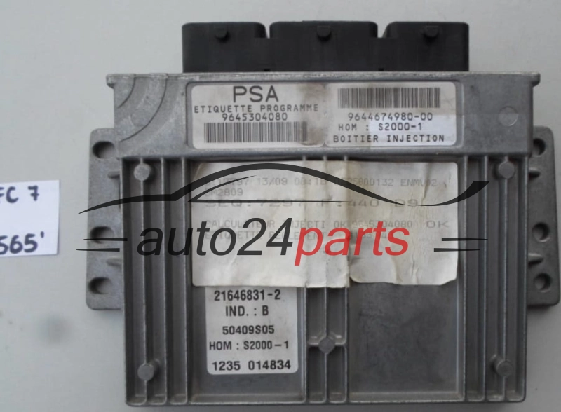 KOMPUTER STEROWNIK SILNIKA CITROEN PEUGEOT 21646831-2, 216468312, 9645304080