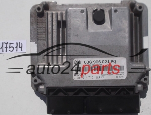 KOMPUTER STEROWNIK SILNIKA SKODA OCTAVIA 2.0 TDI 03G906021PQ, 03G 906 021 PQ, BOSCH 0281014710, 0 281 014 710, DIESEL EDC16U34 2285, 1039S25596