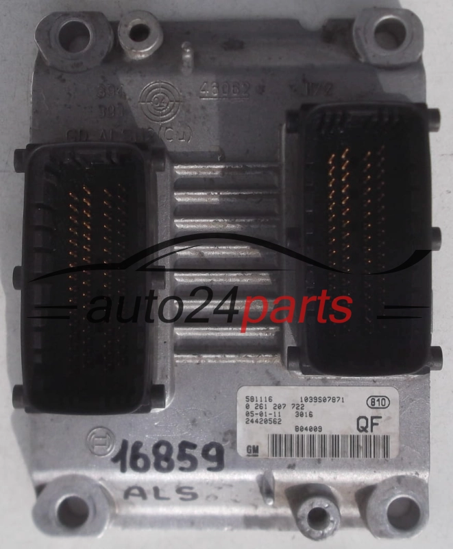 ECU CENTRALITA DE MOTOR OPEL ASTRA H 1.4 Z14XEP BOSCH 0 261 207 722, 0261207722, GM 24420562 QF, 24420562QF