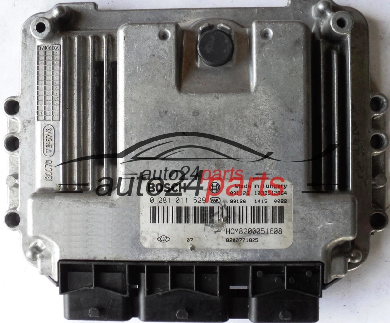 ECU CENTRALITA DE MOTOR RENAULT TRAFIC OPEL VIVARO NISSAN PRIMASTAR 1.9 DCI BOSCH 0281011529, HOM8200051608