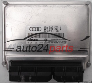 CALCULATEUR MOTEUR AUDI A4 A6 2.0 ALT 8E0909557J, 8E0 909 557 J, BOSCH 0261207977, 0 261 207 977 BENZIN ME7.5