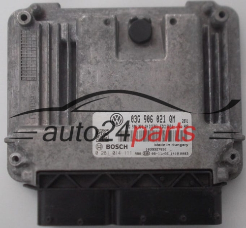 ECU CENTRALITA DE MOTOR  SKODA SUPERB 1.9 TDI BOSCH 0 281 014 111,  03G 906 021 QM