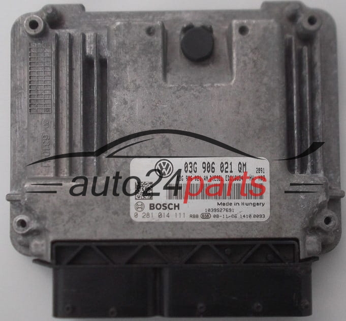 ECU CENTRALITA DE MOTOR  SKODA SUPERB 1.9 TDI BOSCH 0 281 014 111,  03G 906 021 QM