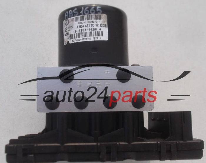 POMPE HYDRAULIQUE ET CALCULATEUR d'ABS MERCEDES W203 A 004 431 05 12, ATE 10.0204-0290.4