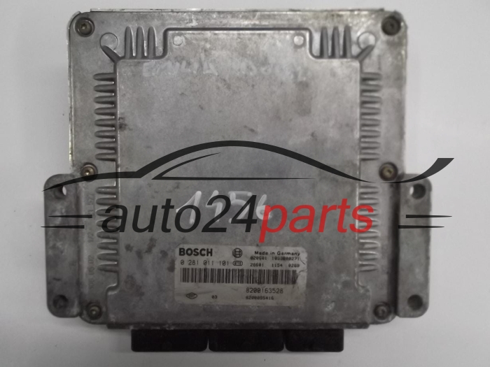 KOMPUTER STEROWNIK SILNIKA RENAULT LAGUNA 1.9 DCI F9Q BOSCH 0281011101, 0 281 011 101, 8200163528, 8200095416, 1039S00271