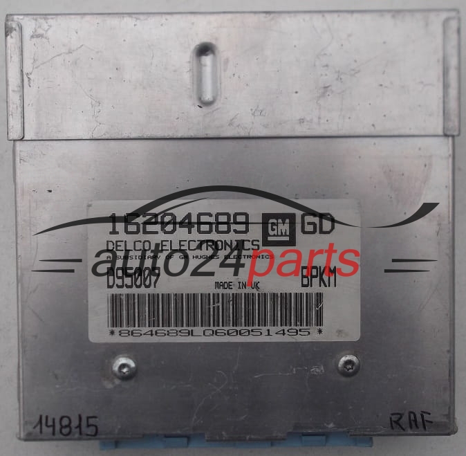 CALCULATEUR MOTEUR OPEL CORSA 1.2, DELCO 16204689 GD, 16204689GD, D95007, BPKM